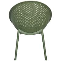 Kit 4 Poltronas Drops Rivatti Em Polipropileno Verde Base Desmontável Verde