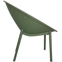 Kit 4 Poltronas Drops Rivatti Em Polipropileno Verde Base Desmontável Verde - 7