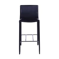 Banqueta Com Encosto Glam Em Pu Preta Base Aço - 7