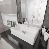 Cuba Pia Banheiro Suprema Com Torneira Inox E Valvula Click Branco Branco - 1