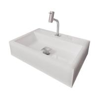 Cuba Pia Banheiro Suprema Com Torneira Inox E Valvula Click Branco Branco - 5