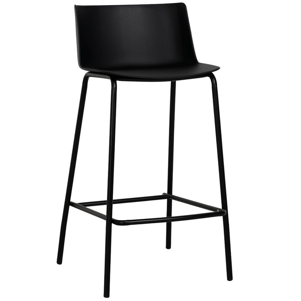 Kit 4 Banquetas Ipanema Alta Fratini 96 Cm (altura) Em Poliuretano (pu) Base Em Aço Preto - 6