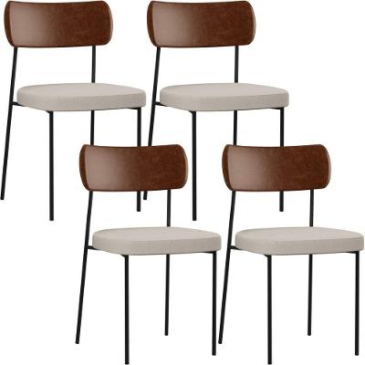 Kit 04 Cadeiras Para Sala De Jantar Melina L02 Marrom Cru