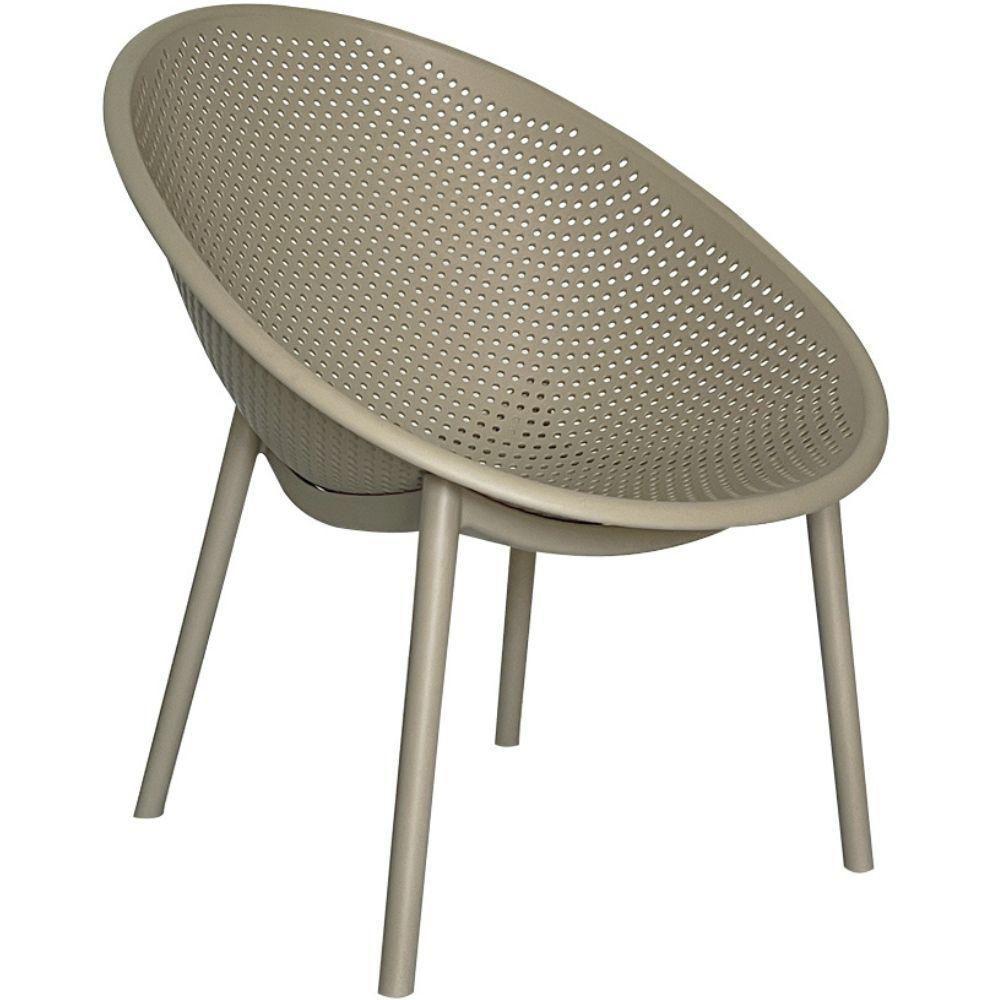 Kit 4 Poltronas Drops Rivatti Em Polipropileno Fendi Base Desmontável Fendi - 3