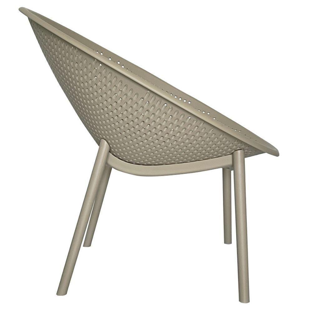 Kit 4 Poltronas Drops Rivatti Em Polipropileno Fendi Base Desmontável Fendi - 4