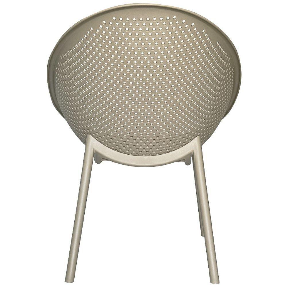 Kit 4 Poltronas Drops Rivatti Em Polipropileno Fendi Base Desmontável Fendi - 5