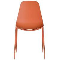 Kit 6 Cadeiras Abi Fratini Polipropileno Terracota Base Em Aço Com Pintura Epóxi Terracota
