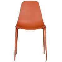 Kit 6 Cadeiras Abi Fratini Polipropileno Terracota Base Em Aço Com Pintura Epóxi Terracota - 5