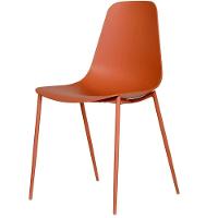 Kit 6 Cadeiras Abi Fratini Polipropileno Terracota Base Em Aço Com Pintura Epóxi Terracota - 6