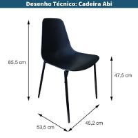 Cadeira Abi Polipropileno Fendi Base Metal - 4