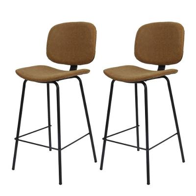 Kit 2 Banquetas Altas Barueri Rivatti Caramelo Base Aço