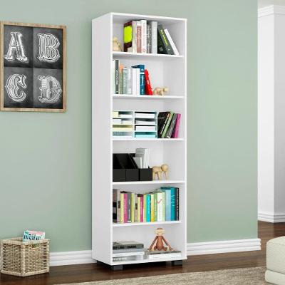 Estante Livreiro 6 Prateleiras Office Móveis Leão Branco