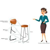 Mesa Bistrô Com 2 Banquetas Deativas Aurora Peroba Preto - 7