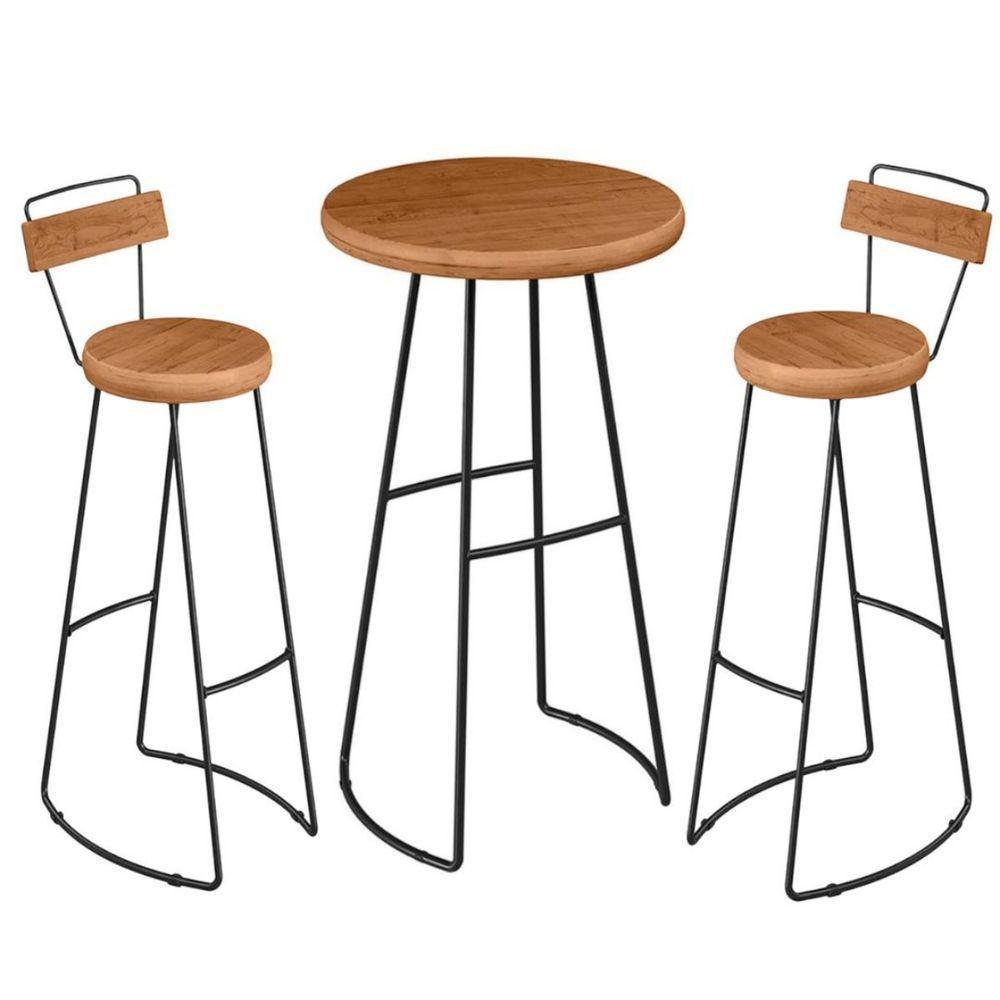 Conjunto Mesa Bistrô Com 2 Banquetas Aérea Gourmet Aurora - 1