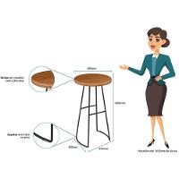 Conjunto Mesa Bistrô Com 2 Banquetas Aérea Gourmet Aurora - 7