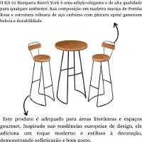 Conjunto Mesa Bistrô Com 2 Banquetas Aérea Gourmet Aurora - 8