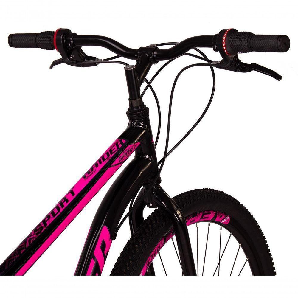 Bicicleta 29 Raider Sport Aço 21 Marchas Freio A Disco Preto+rosa - 4