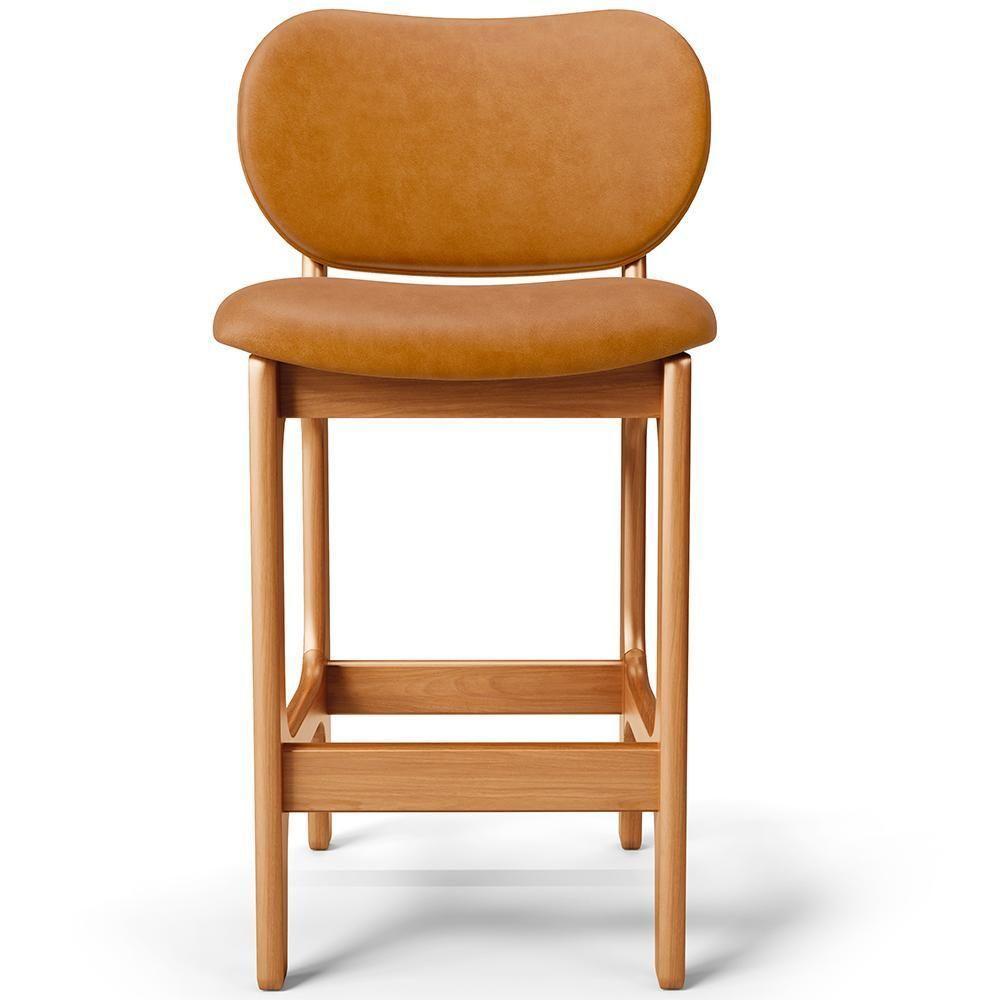 Kit 02 Banquetas Baixa Bar Cozinha E Sala De Jantar Fixa Betta L02 Imbuia Couríssimo Whisky - 8