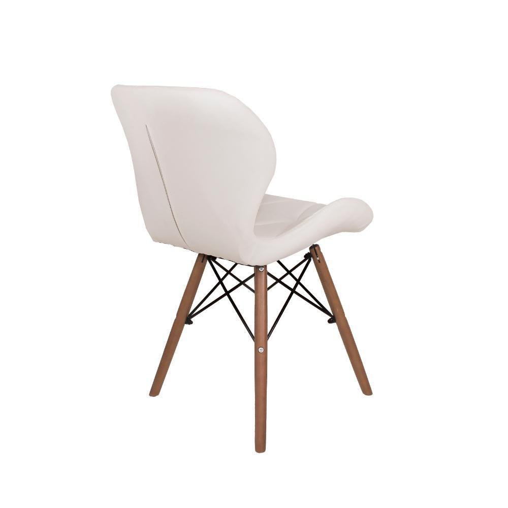 Kit Mesa Luiza 135cm Branca 6 Cadeiras Slim Branco - 6