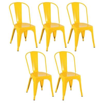 Kit 5 Cadeiras Amarelo