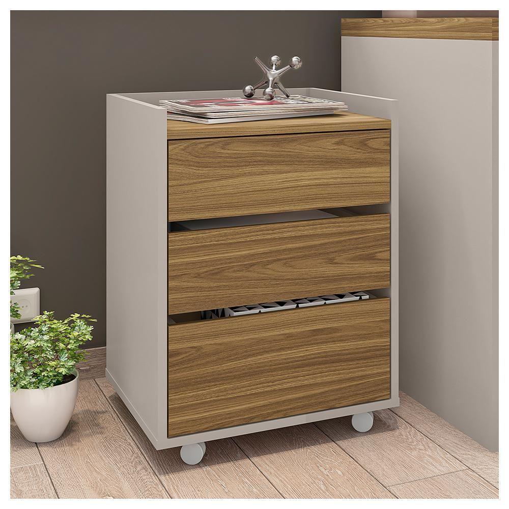 Kit Conjunto Escritório 4 Peças Studio Marrom Caemmun - 4