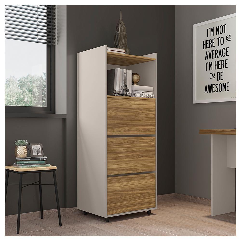 Kit Conjunto Escritório 4 Peças Studio Marrom Caemmun - 5