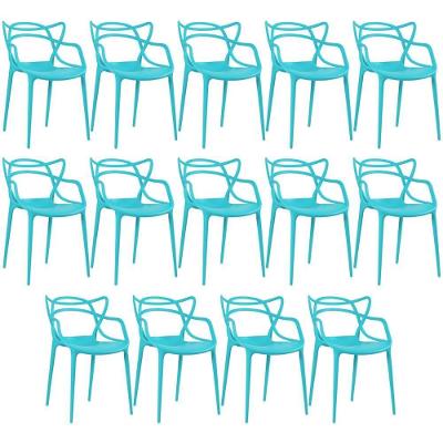 Kit - 14 X Cadeiras Masters Allegra - Azul Tiffany