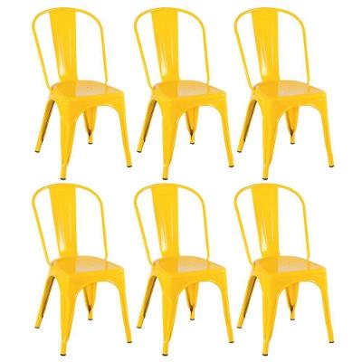 Kit 6 Cadeiras Amarelo