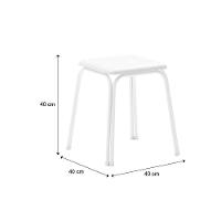Conjunto Mesa Dobrável Com 2 Banquetas Branco Carraro - 7