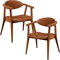 Kit 02 Poltronas Cecília B04 Camel - 1