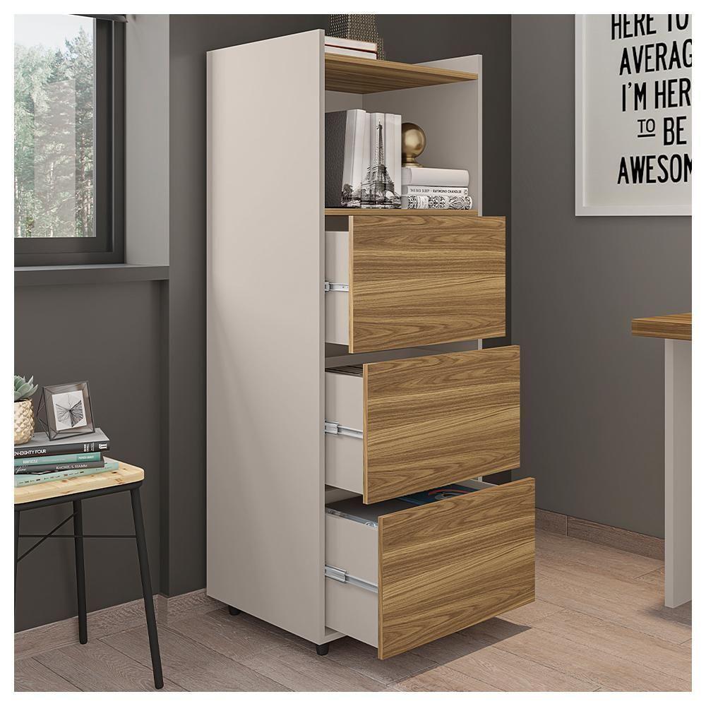 Kit Conjunto Escritório 3 Peças Studio Marrom Caemmun - 4