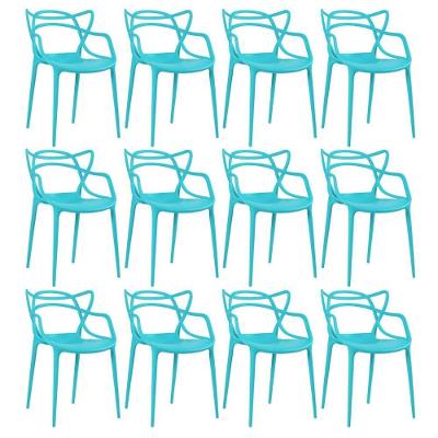Kit - 12 X Cadeiras Masters Allegra - Azul Tiffany