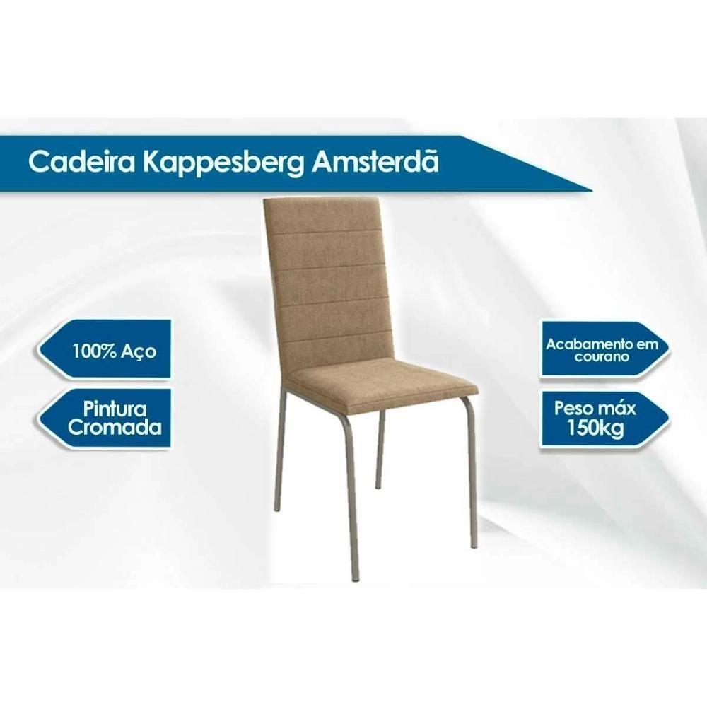 Cadeiras De Cozinha Amsterdã C091 Kit 4 Un Niquel/nude 16 - Kappesberg - 2