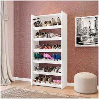 Kit 3 Armários Sapateira Multiuso Paris Lumil Móveis Branco - 7