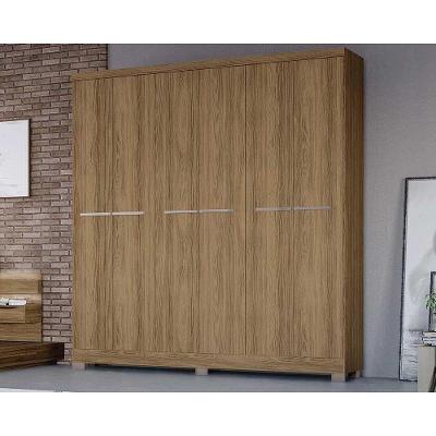 Guarda Roupa Casal Open 6 Portas E 2 Gavetas E530 Nogueira - Kappesberg