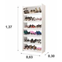 Kit 2 Armários Sapateira Multiuso Paris Lumil Móveis Branco - 6