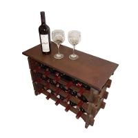 Adega Vinho Madeira 15 Garrafas Tipo Mesinha Imbuia C05 - 2