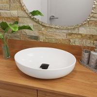 Cuba Pia Banheiro Luna Valvula Click Inox Black Branco Branco - 1