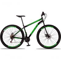 Bicicleta 29 Raider Sport Aço 21 Marchas Freio A Disco Preto+verde - 5
