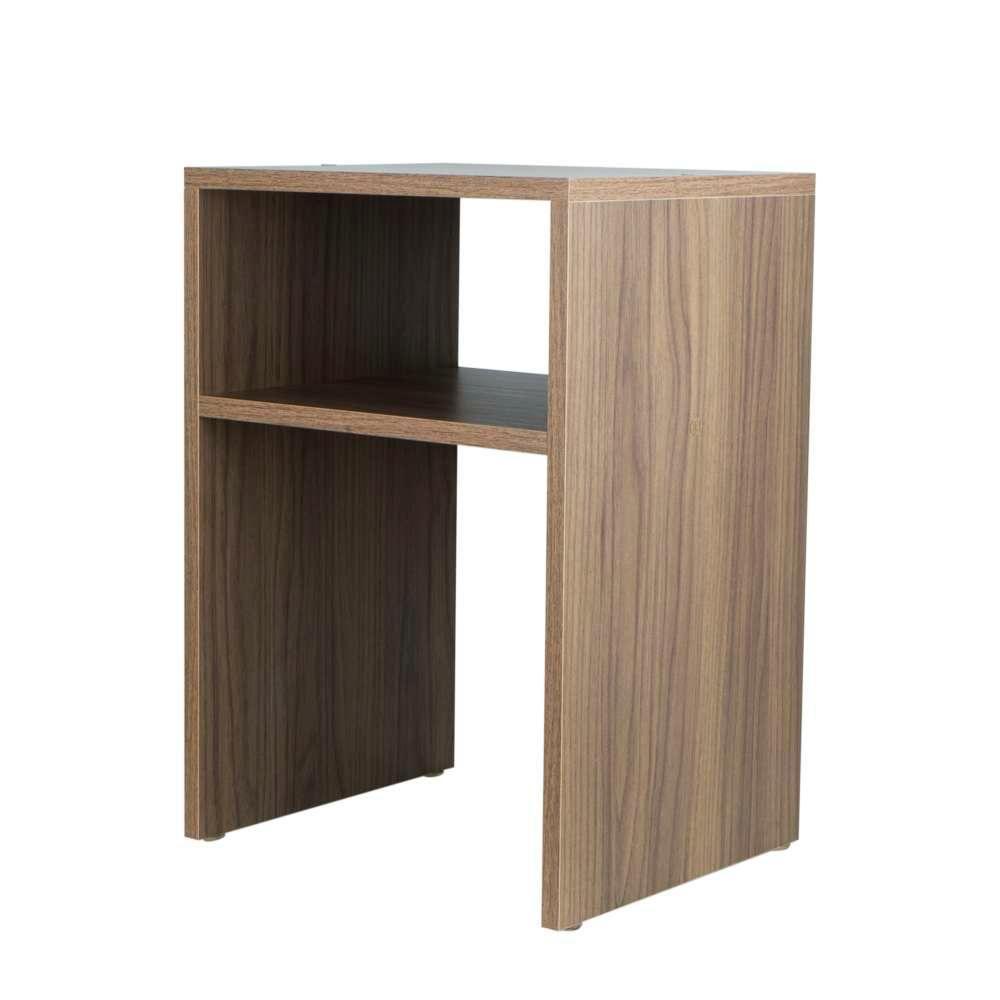 Mesa De Cabeceira Nogal Cama Solteiro Quarto Sala 35x50cm - 5