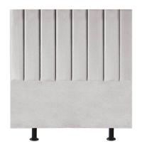 Cabeceira Estofada Cama Solteiro 90 Cm Sophia Carla Suede Cor:cinza Claro - 1