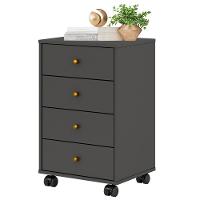 Mesa De Cabeceira 04 Gavetas Presence 9070 Grafite Grafite - 6