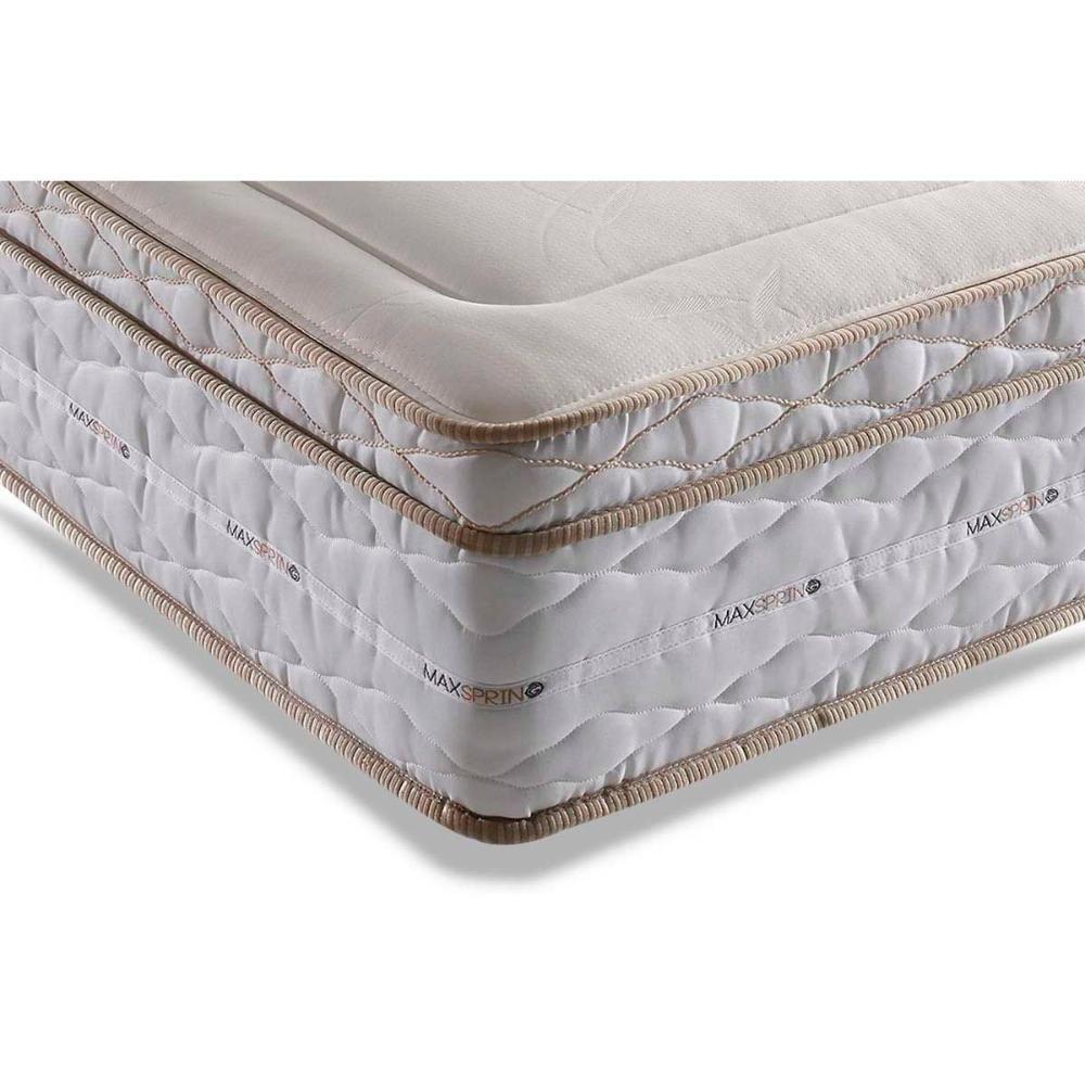 Cama Box Baú King: Colchão Molas Herval Maxspring American + Base CRC Courano White(193x203) - 8