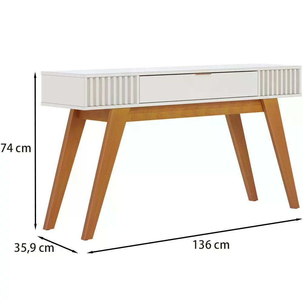 Aparador Para Sala Com Gaveta Riveira Off White - 7