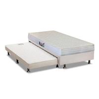 Cama Box c/Auxiliar Solteiro: Colchão Anatômico Herval AG65 Frontier + Base CRC Courano Branco(88x188) - 1