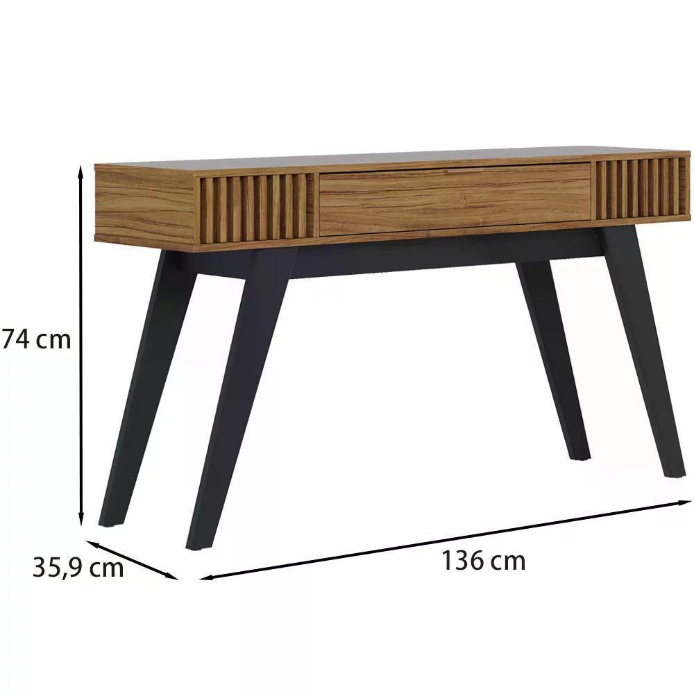 Aparador Para Sala Com Gaveta Riveira Noce Milano - 7