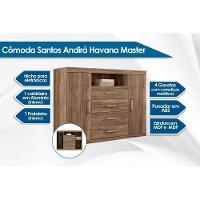 Guarda Roupa Master 8.4 + Cômoda Master 2.4 Branco - Santos Andirá - 2