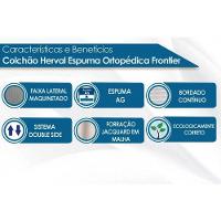 Cama Box C/auxiliar Casal: Colchão Espuma Herval Ag65 Frontier + Base Crc Courano Branco(138x188)