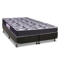 Cama Box Queen: Colchão Espuma D33 Luckspuma Supreme + Base CRC Suede Black(158x198) - 1
