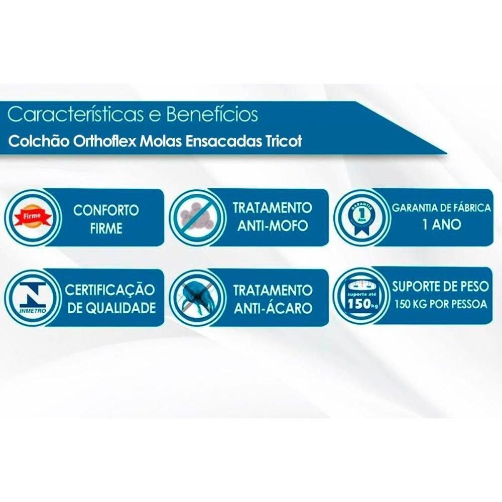 Cama Box Queen: Colchão Molas Ensacadas Orthoflex MasterPocket Tricot + Base CRC Suede Black(158x198) - 6